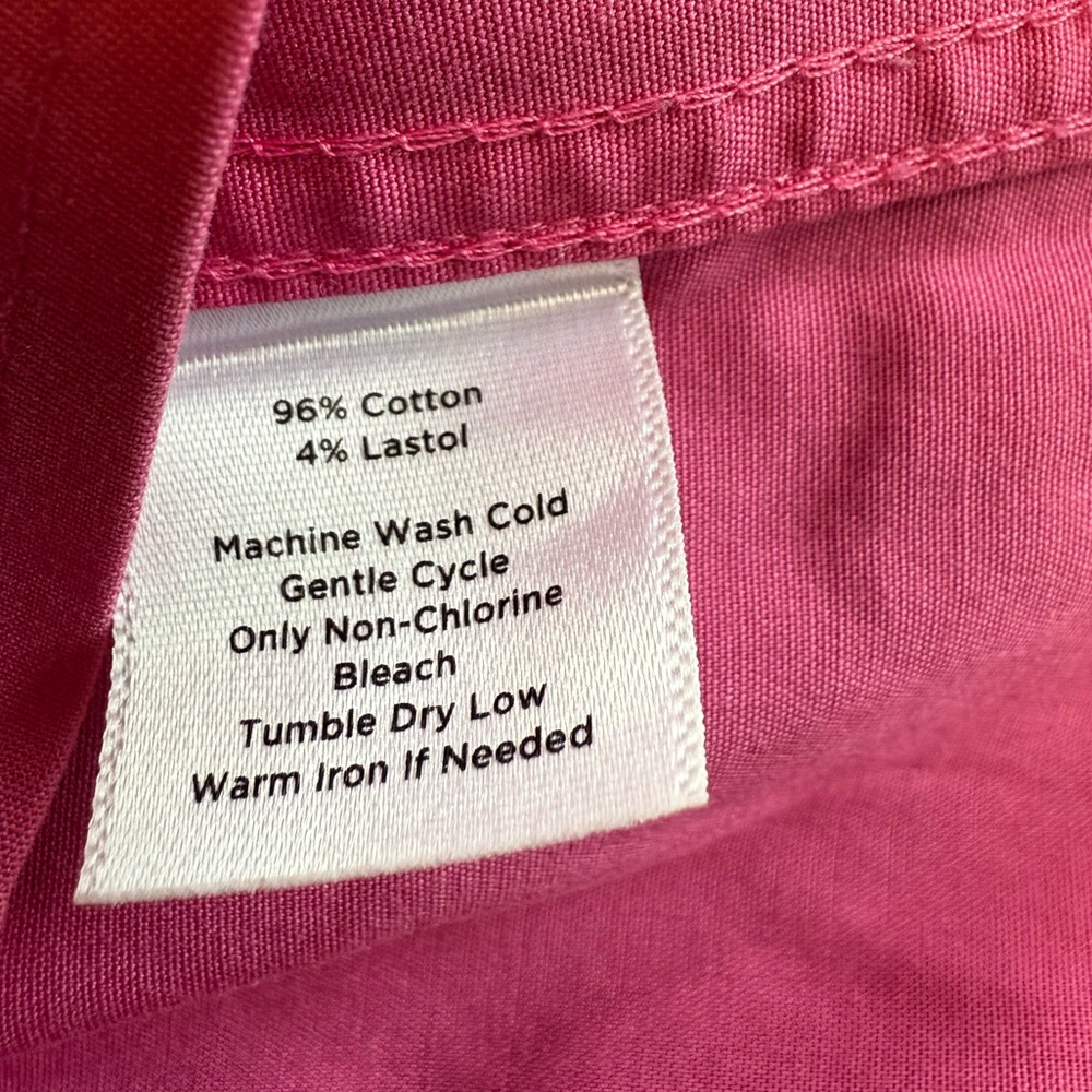 Talbots Wrinkle Resistant Pink Cotton Shirt - Picture 15 of 16